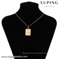 32973 Xuping shopping online plain brass pendant popular square shape gold pendant engrave image